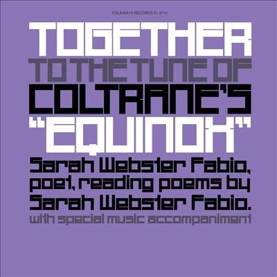 Sarah Webster Fabio - Together to the Tune of Coltranes Equinox - Import Vinyl LP Record
