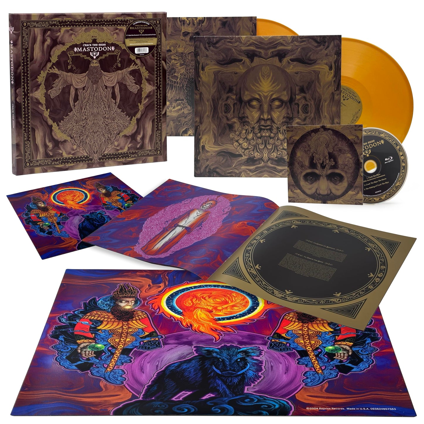 Mastodon - Crack The Skye (15th Anniversary Deluxe Edition) - Import Gold Vinyl 2 LP Record+Blu-ray Disc Box Set Limited Edition