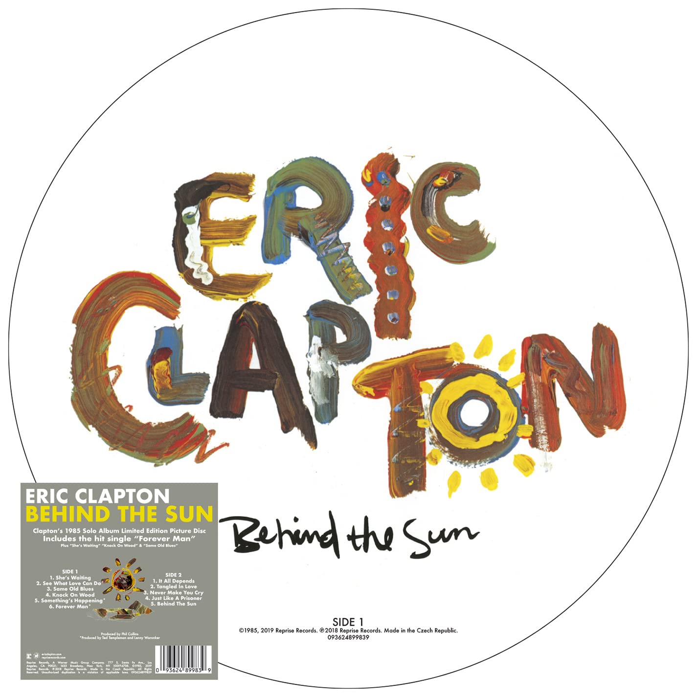 Eric Clapton - Behind The Sun - Import Picture Vinyl LP Record