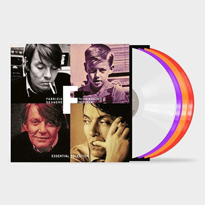 Fabrizio De Andre - Tu Che M'Ascolti Insegnami - Import 192khz White, Purple, Orange & Red Vinyl 4 LP Record Limited Edition