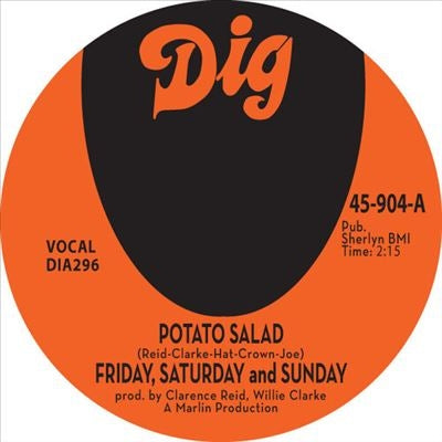 Friday.Saturday & Sunday - Potato Salad/There Must Be Something - Import 7 inch Shingle Record