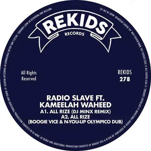 Radio Slave Ft. Kameelah Waheed - All Rize (Remixes Ii) - Import 12 Inch Record