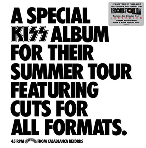 Kiss - A Special KISS Tour Album - Import Record Store Day Item, Black & White Splattered Vinyl 12inch Record Recurd