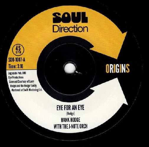 Hank Hodge - Eye For An Eye / Since You Said Goodbye - Import Vinyl 7 inch Single Record