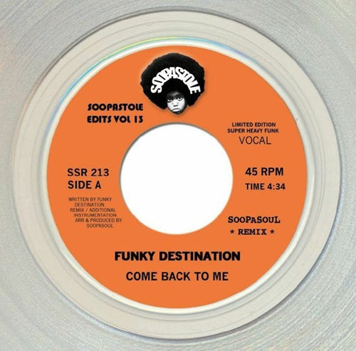 Funky Destination - Come Back To Me - Import Clear Vinyl 7inch Record