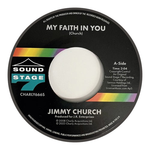 Jimmy Church - My Faith In You / I Ain'T Lying - Import Vinyl 7inch Single Record