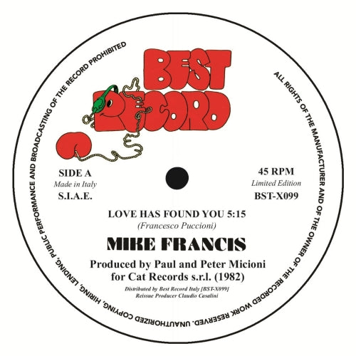 Mike Francis - Love Has Found You / Nightime Lady - Import 12inch Record