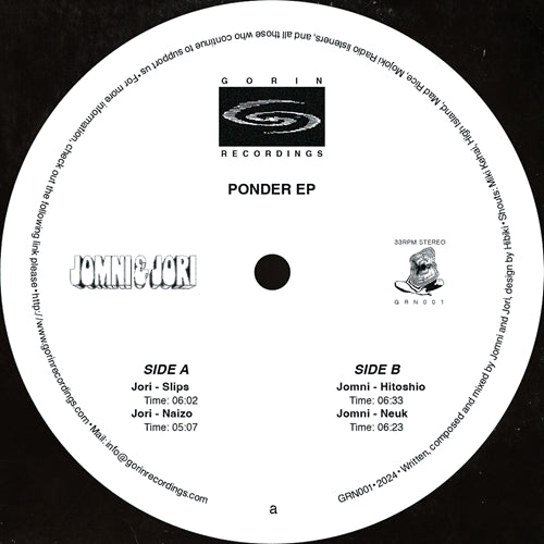 Jori - Ponder Ep - Import 12 inch Record
