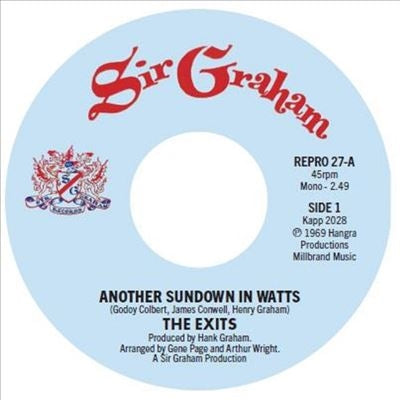 The Exits - Another Sundown In Watts - Import 7 Inch Single Record Limited Edition