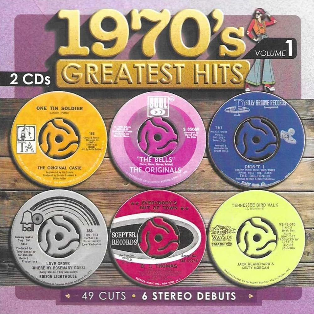 Various Artists - 1970's Greatest Hits. Vol. 1-49 Cuts-6 Stereo Debuts - Import CD