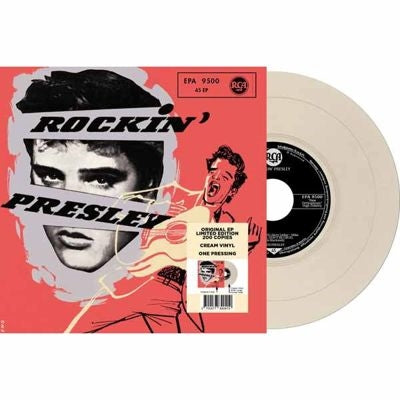 Elvis Presley - Ep Etranger N°21 - Rockin' Presley - Epa 9500 (Germany) - Import Cream Vinyl 7 inch Single Record Limited Edition