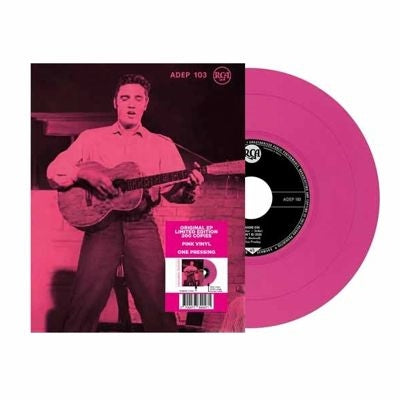 Elvis Presley - Ep Etranger N°22 - Rockin' Presley - Adep 103 (Denmark) - Import Pink Vinyl 7 inch Single Record Limited Edition
