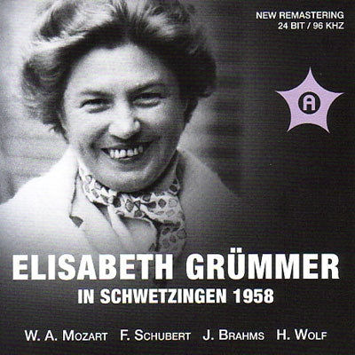 Elisabeth Grummer - Elisabeth Grummer in Schwetzingen 1958 - Mozart, Schubert, Brahms, H.Wolf - Import CD