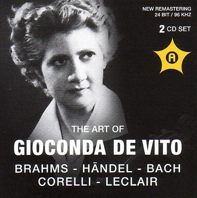Gioconda de Vito - The Art of Gioconda de Vito - Brahms, Handel, J.S.Bach, etc - Import 2 CD