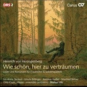 Markus Utz - H.von Herzogenberg: Wie Schon, Hier zu Vertraumen - Import CD