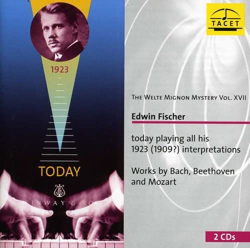 BACH / BEETHOVEN / MOZART - Edwin Fischer - Today Playing All His 1923 (1909?) Interpretations: J.S.Bach, Beethoven, Mozart - Import 2 CD