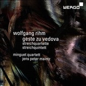Minguet Quartet - Wolfgang Rihm: Geste zu Vedova, String Quartets, String Quintet - Import CD