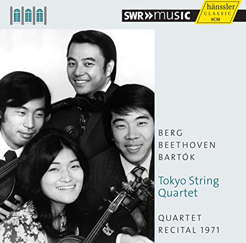 BERG / BEETHOVEN / BARTOK - Tokyo String Quartet: Quartet Recital 1971 - Import CD
