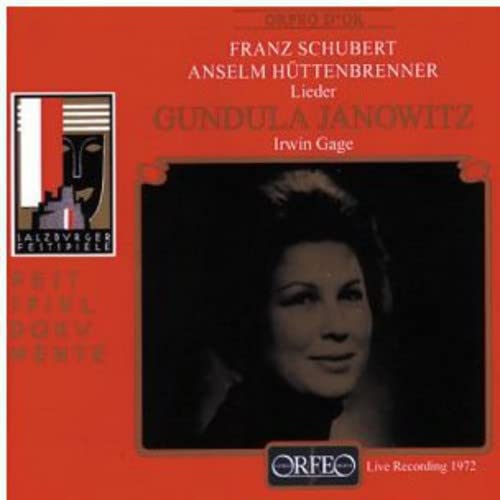Schubert (1797-1828) - Lieder: Janowitz(S)Gage(P)+huttenbrenner (1972 Salzburg) - Import CD