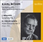 Karl Bohm - Brahms:Symphony No.1/Vieuxtemps:Violin Concerto No.5 (1963):Lola Bobesco(vn)/Karl Bohm(cond)/Koln Radio Symphony Orchestra - Import CD