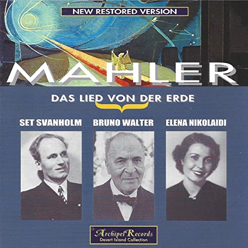 WALTER - Mahler: Das Lied von der Erde - Import CD