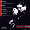 Gerhard Taschner - Sibelius:Violin Concerto op.47/Bruch:Violin Concerto No.1/Schubert:Sonatina D.384/etc(1944-56):Gerhard Taschner(vn)/H.Sandberg(cond)/Cologne RSO/etc - Import CD