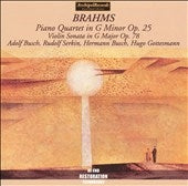 Busch Ensemble - Brahms: Piano Quartet in G minor, Op.25; Violin Sonata in G major, Op.78 - Import CD