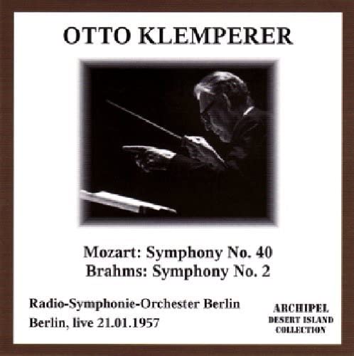 Brahms (1833-1897) - Sym.2: Klemperer / Berlin Rso +mozart: Sym.40 (1957) - Import CD