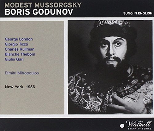 Mussorgsky, Modest (1839-1881) - Boris Godunov (English): Mitropoulos / MET Opera, G.London, Thebom, M.Miller, Tozzi, Kullman, etc (1956 Monaural)(3CD) - Import 3 CD