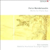 Mendelssohn / Duo Lontano / Hierholzer / Appell - Mendelssohn: Works for Piano Duo - Import CD