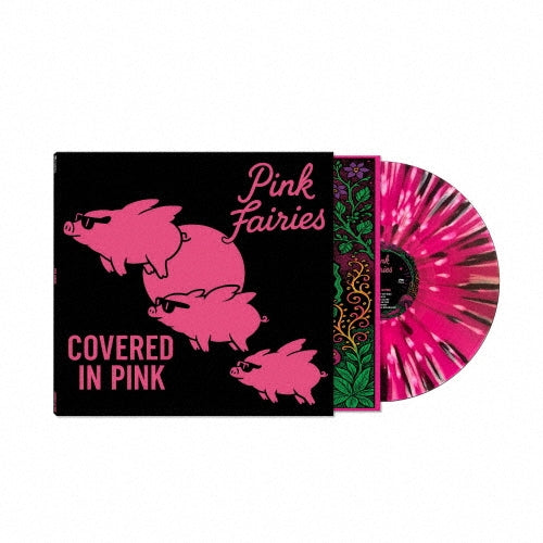The Pink Fairies - Covered in Pink - Import Black/pink/white splatter vinyl LP Record