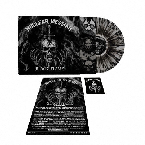 Nuclear Messiah - Black Flame - Import Clear/Silver/Black Splatter Color Vinyl LP Record