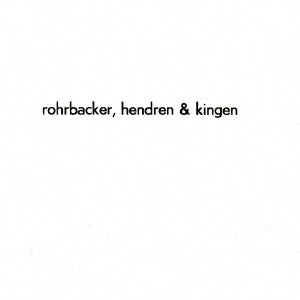 Rohrbacker, Hendren & Kingen - Rohrbacker.Hendren & Kingen - Import Mini LP CD Limited Edition
