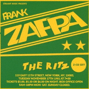 Frank Zappa - Puttin`On The Ritz -Live At The Ritz.New York City.1981 - Import 2 CD