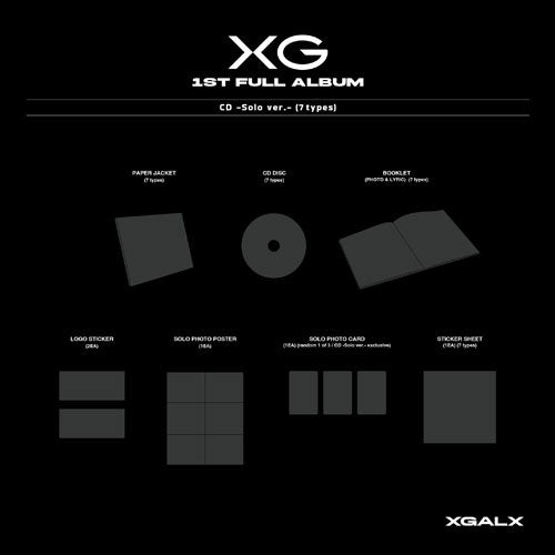 XG - 1st FULL ALBUM: TBA - Japan JURIN ver. Mini LP CD+Booklet+Logo Sticker+Solo Photo Poster+Solo Photo Card+Sticker Sheet