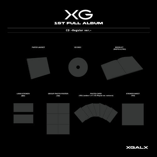 XG - 1st FULL ALBUM: TBA - Japan Regular ver. Mini LP CD+Booklet+Logo Sticker+Group Photo Poster+Photo Card+Sticker Sheet