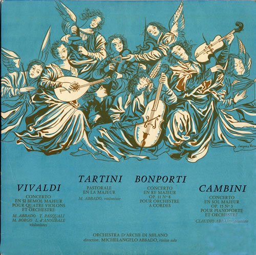 Claudio Abbado, Michelangelo Abbado, and the Milan String Ensemble. - Vivaldi: Concerto for 4 Violins RV.553 - Import CD