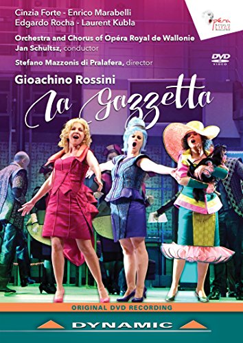Jan Schultz, Royal Walloon Opera Orchestra - Rossini (1792-1868) La Gazzetta : Di Pralafera, Schultsz / Wallonie Royal Opera, C.Forte, Marabelli, Kubla, Etc (2014 Stereo) - Import DVD