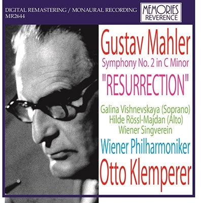 Otto Klemperer, Vienna Philharmonic Orchestra, Galina Vishnevskaya, David Gordon (Harpsichord) - Vienna Phil, Galina Vishnevskaya (S), Hildegard Lesl Maidan (A) Vienna Music Society Choir Mahler: Symphony No. 2 "Resurrection" - Import CD