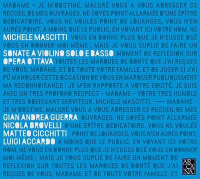 Mascitti, Michele (1664-1760) - Violin Sonatas Op.8 : Guerra(Vn)Brovelli(Vc)Cicchitti(Violone)L.Accardo(Cemb) - Import CD