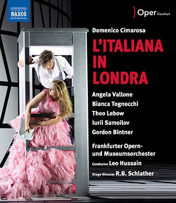 Leo Hussein, Frankfurt Opera Orchestra, Angela Varone, Jodi DeVos - Cimarosa (1749-1801) L'Italiana In Londra : Schlather, Hussain / Frankfurt Opera, Vallone, Tognocchi, Lebow, Etc (2021 Stereo) - Import Blu-ray Disc