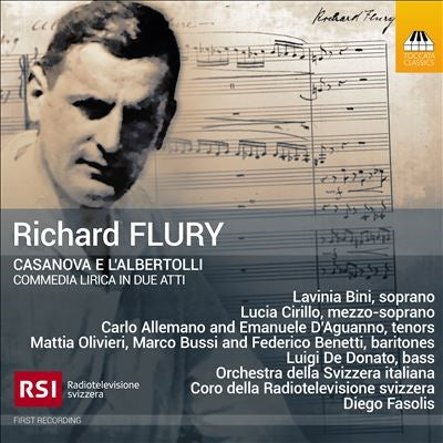 Diego Fasolis / Svizzera Italiana Orchestra & Choir, Allemano, Bini, Olivieri, etc (2019 Stereo)(2CD) Flury, Richard (1896-1967) - Casanova e l'Albertolli - Import 2 CD
