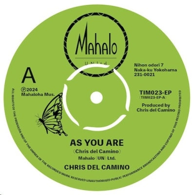 Chris Del Camino 、 Beek - AS YOU ARE c/w "BUTTERFLY MONARCH" - Japan Vinyl 7 inch Record
