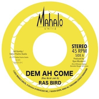 Jah Gumby - DEM AH COME / VIBRAZION VERSION PT.2 - Japan Record Store Day 7 inch Shingle Record