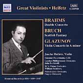 Jascha Heifetz - Bruch/Glazunov: Double Concerto (Hifetz) (1934, 1939) - Import CD