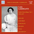 Lotte Lehmann - LOTTE LEHMANN-LIEDER RECORDINGS, VOL.1(1935-1937):MOZART:AN CHLOE, K. 524/DIE VERSCHWEIGUNG, K. 518:SCHUBERT:UNGEDULD, D. 795, NO.7/IM ABENDROT, D. 799/ETC:LOTTE LEHMANN(S)/ERNO BALOGH(p) - Import CD