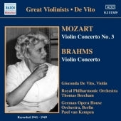 Brahms (1833-1897) - Brahms Violin Concerto, Mozart Violin Concerto No, 3, : De Vito, Kempen / Beecham / - Import CD