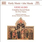 Jeremy Summerly - Gesualdo: Sacred Music for five voices - Import CD