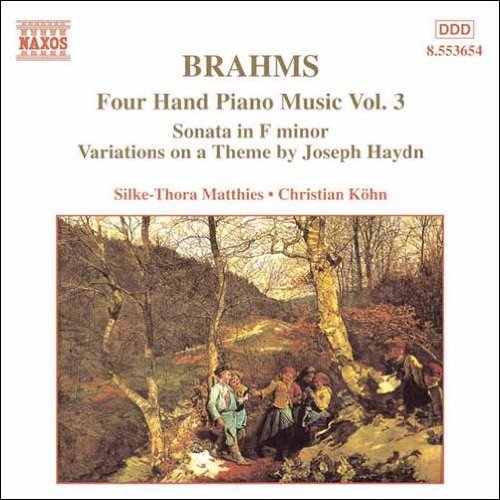 Brahms (1833-1897) - Sonata Op.34b, Haydn Variations: Matthies / Kohn(4 Hands Piano Works Vol.3 - Import CD