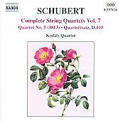 Kodaly Quartet - Schubert:Complete String Quartets Vol.7 -"Quartettsatz"D.103/No.5 D.68/Trio D.471/etc:Kodaly Quartet/Gyozo Mathe(va) - Import CD